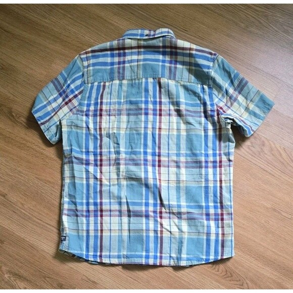 Toad & Co Mens M Eddy Plaid Organic Button Up Hiking Camping Outdoors - Picture 4 of 8